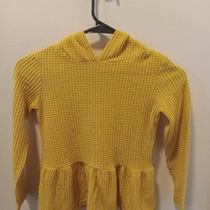 Yellow sweater dress girl